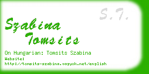 szabina tomsits business card